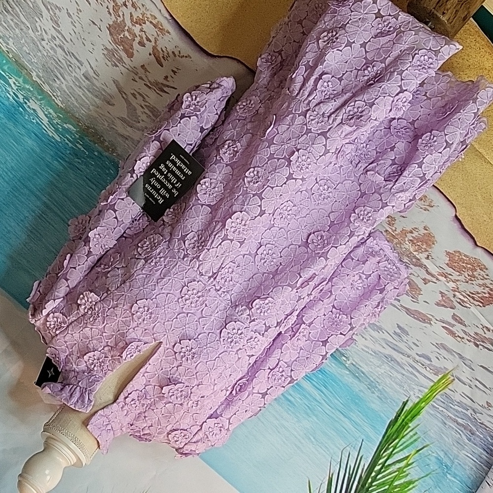 Tuckernuck Lilac Lace Palmerton Floral Mini Dress Numerous Sizes - Picture 3 of 11
